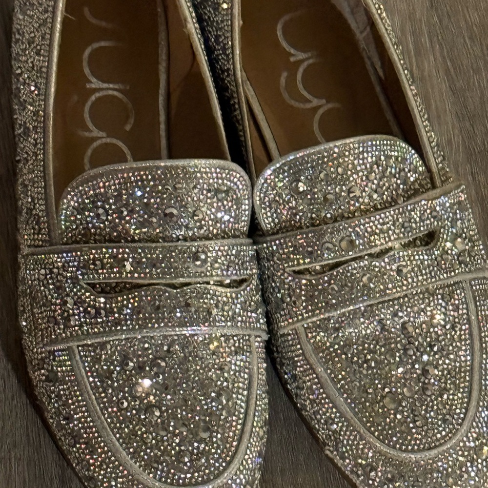 Sparkly, Glittery Bedazzled Penny-loafers